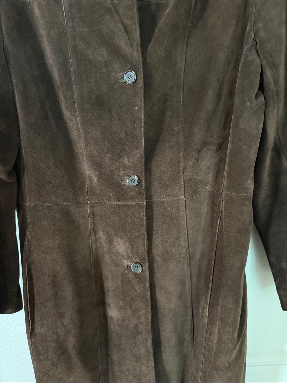 Marc New York Brown Suede Button-Front Jacket - Picture 4 of 16